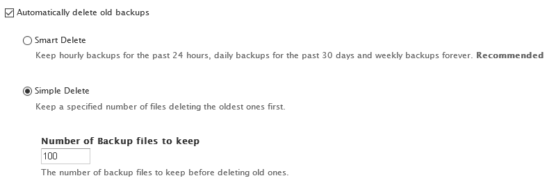 Backup and Migrate: Create New Schedules - Delete Old Backups