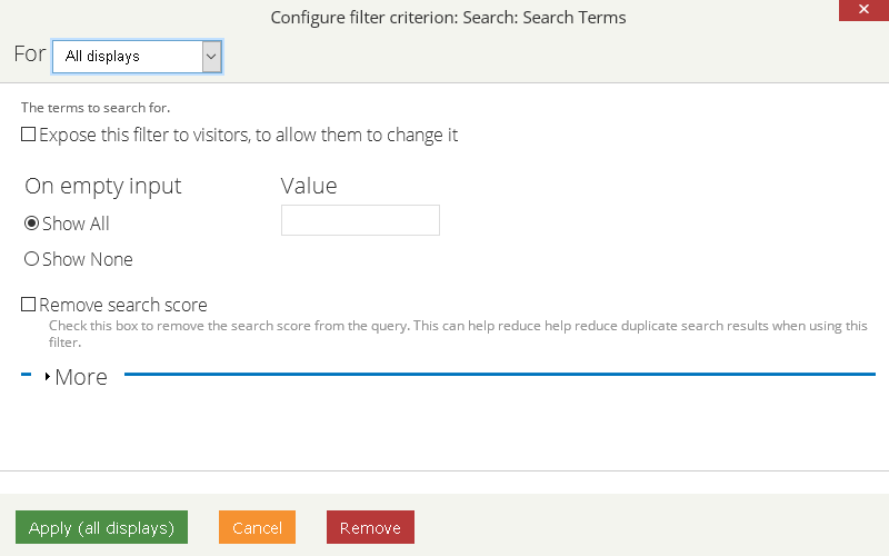 User diizinkan untuk mengubah filter (form pencarian)